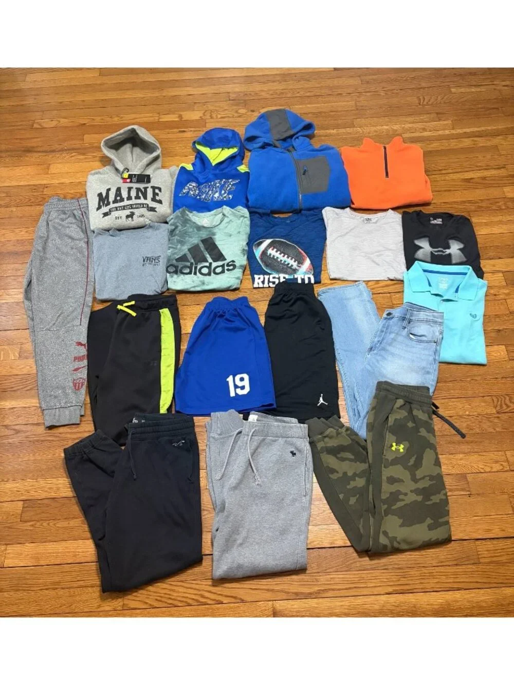 Boys Size Large XL 18PCS LOT Nike Under Armour Athletic Hoodie Pants Shorts